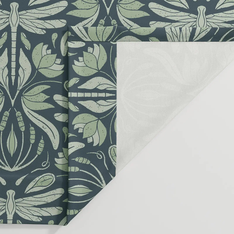 Kate Frost Pattern Cotton Drapery Pleated- -TWOPAGES