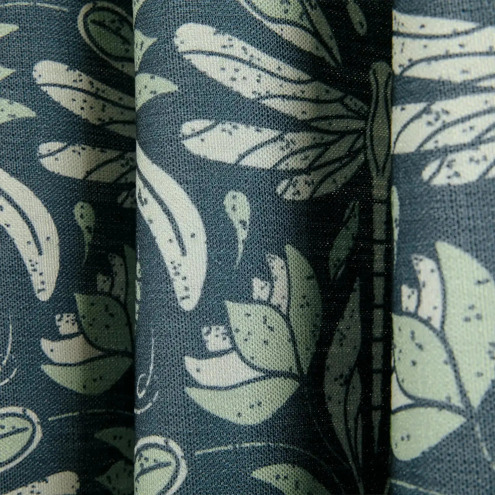 Kate Frost Pattern Cotton Drapery Pleated- -TWOPAGES