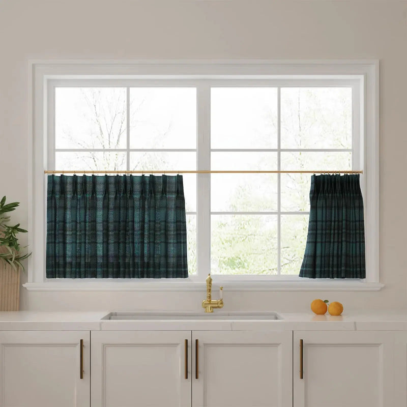Sara Le Print Linen Pleated Cafe Curtains?-TWOPAGES