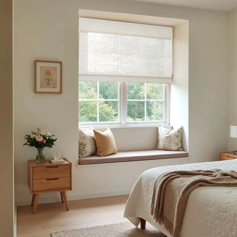 Rae Natural Ramie Flax Woven Wood Blinds - Series C?-TWOPAGES CURTAINS