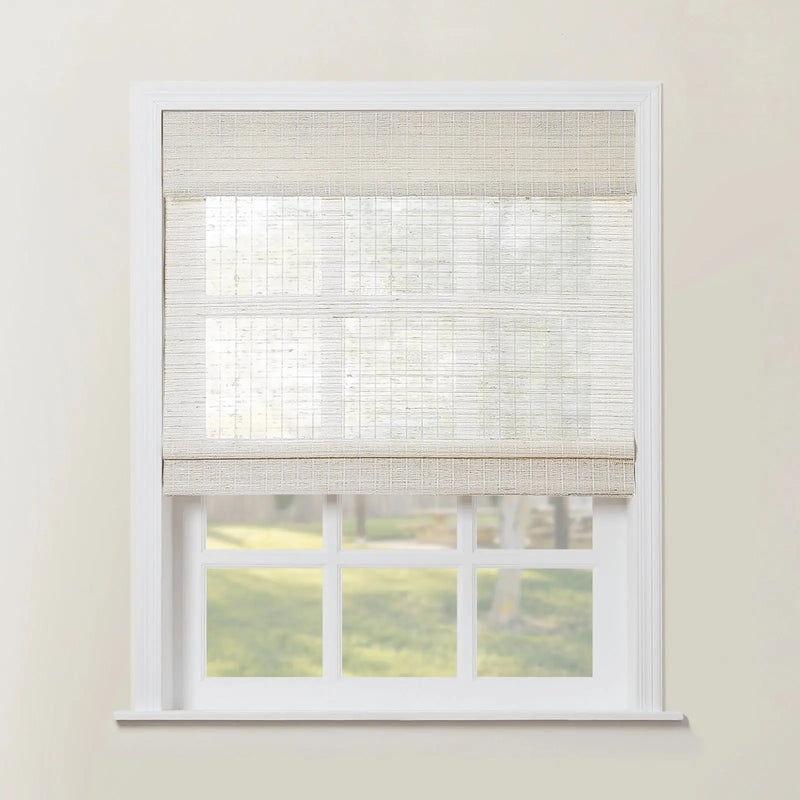 Rae Natural Ramie Flax Woven Wood Blinds - Series C-?-TWOPAGES CURTAINS