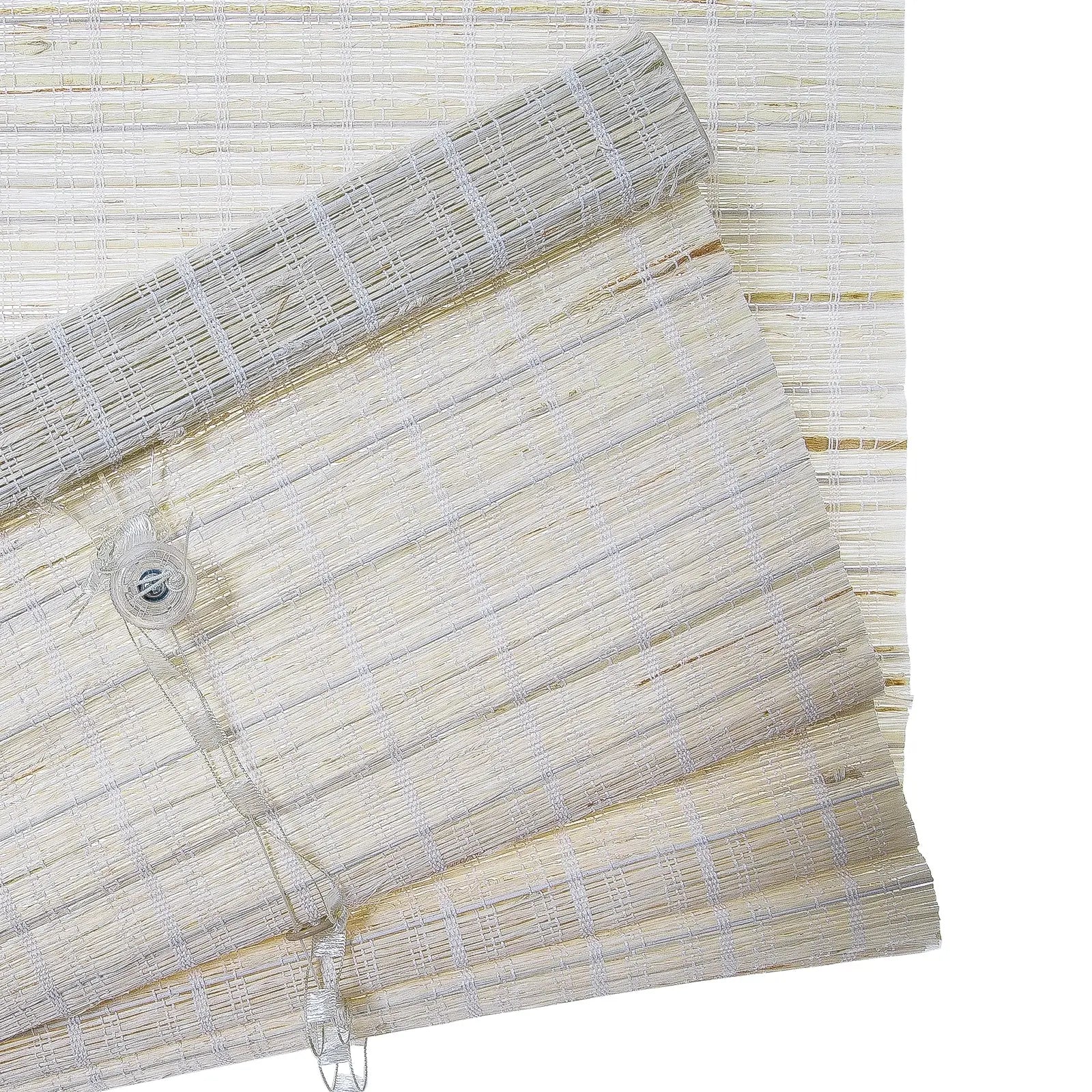 Rae Natural Ramie Flax Woven Wood Blinds - Series C-?-TWOPAGES CURTAINS