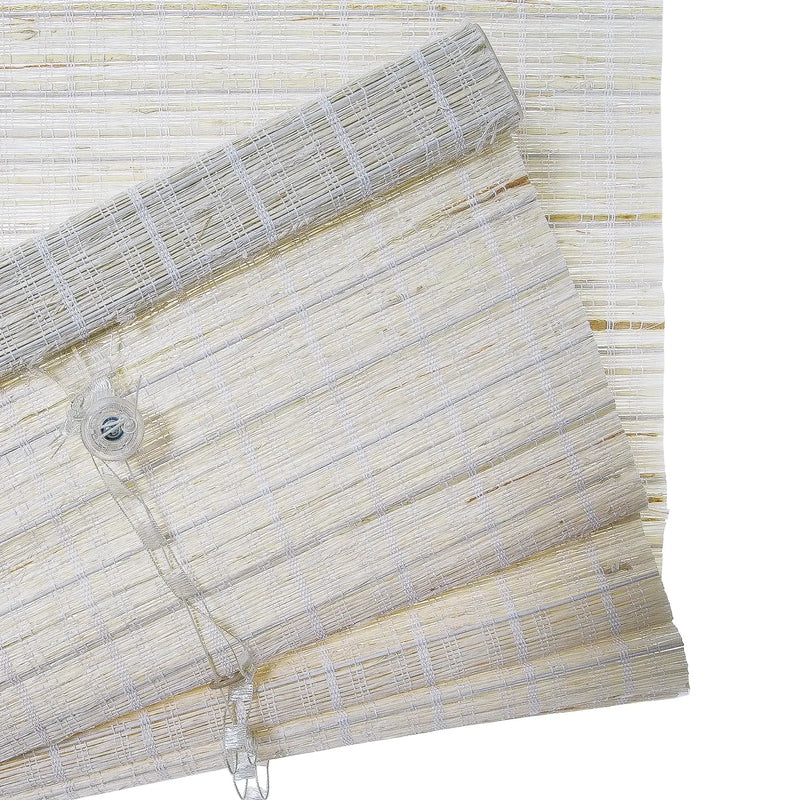Rae Natural Ramie Flax Woven Wood Blinds - Series C-?-TWOPAGES CURTAINS