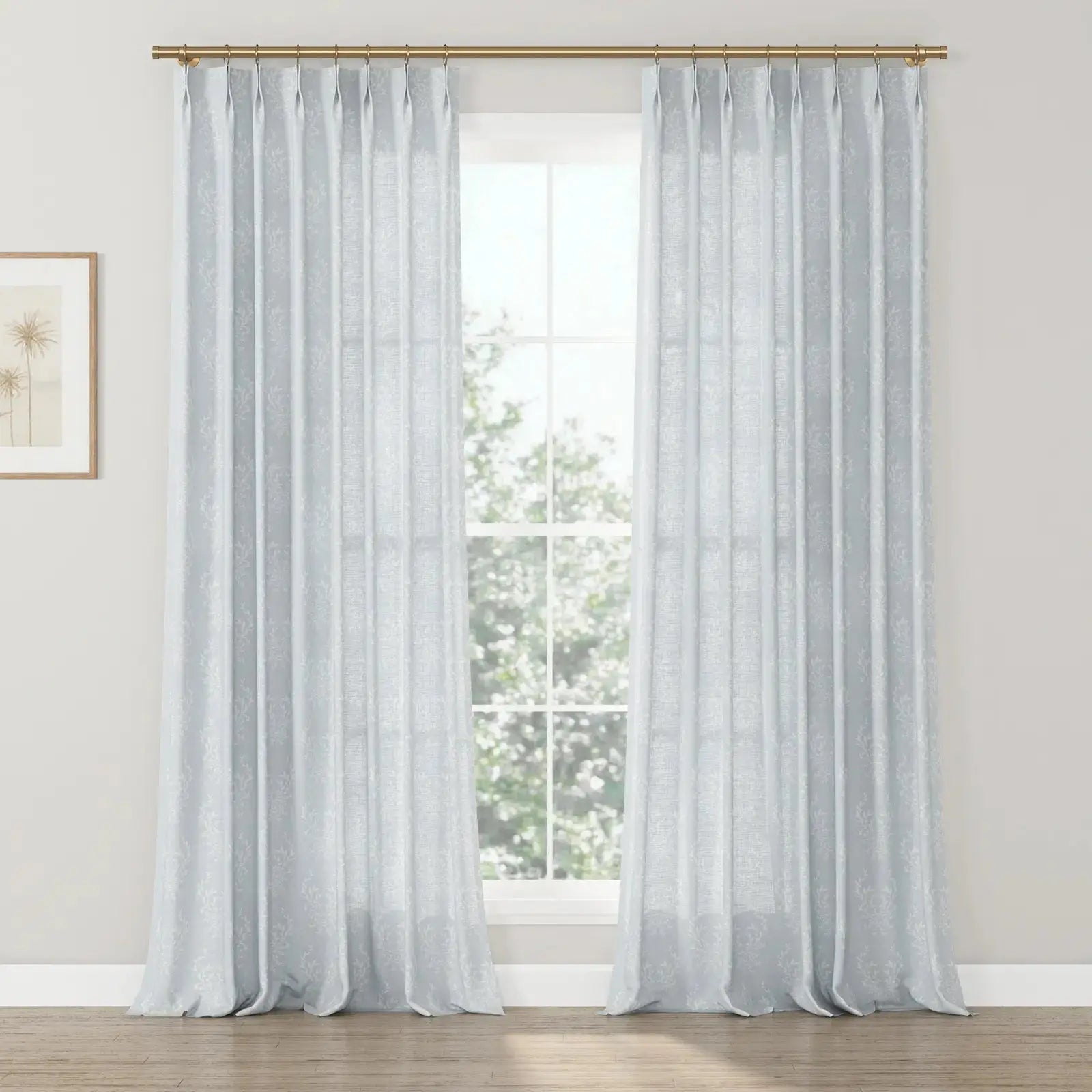 Kate Frost Pattern Cotton Drapery Pleated- -TWOPAGES