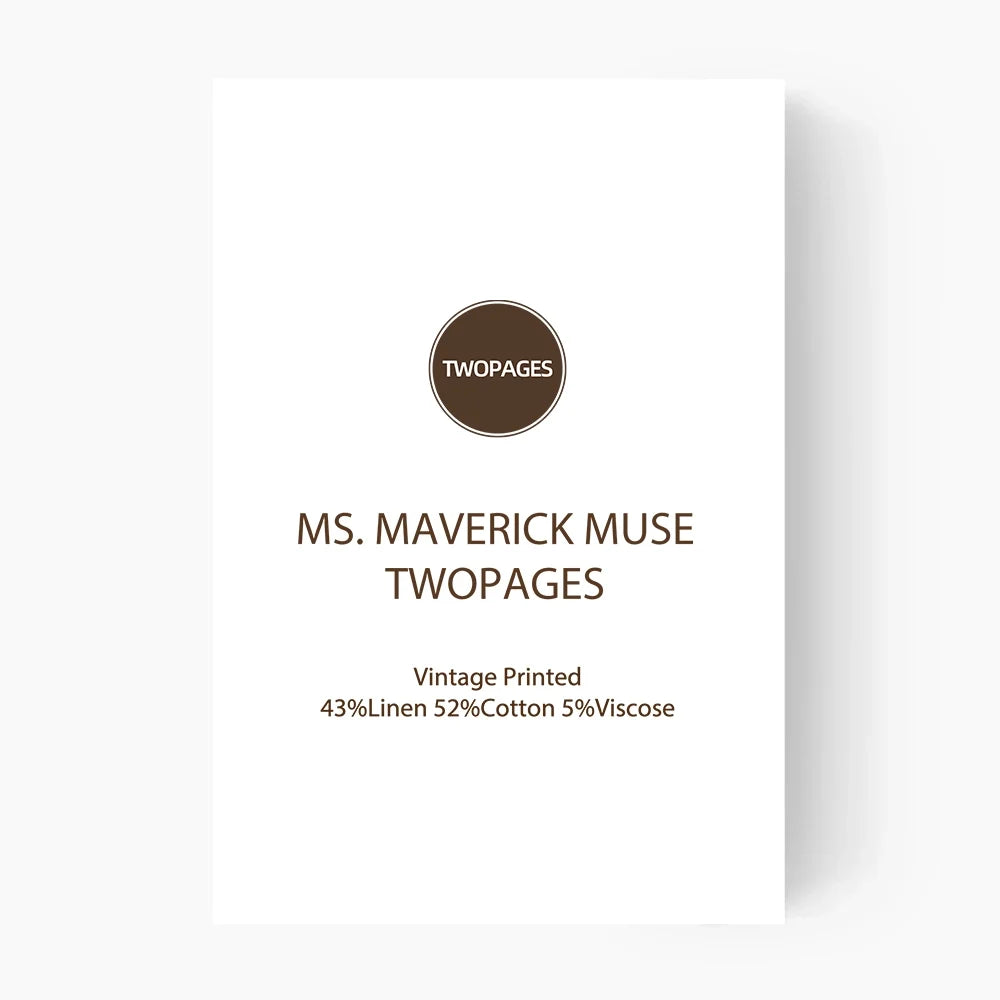 MS. MAVERICK MUSE x TWOPAGES Print Linen Cotton fabric swatches and colour options