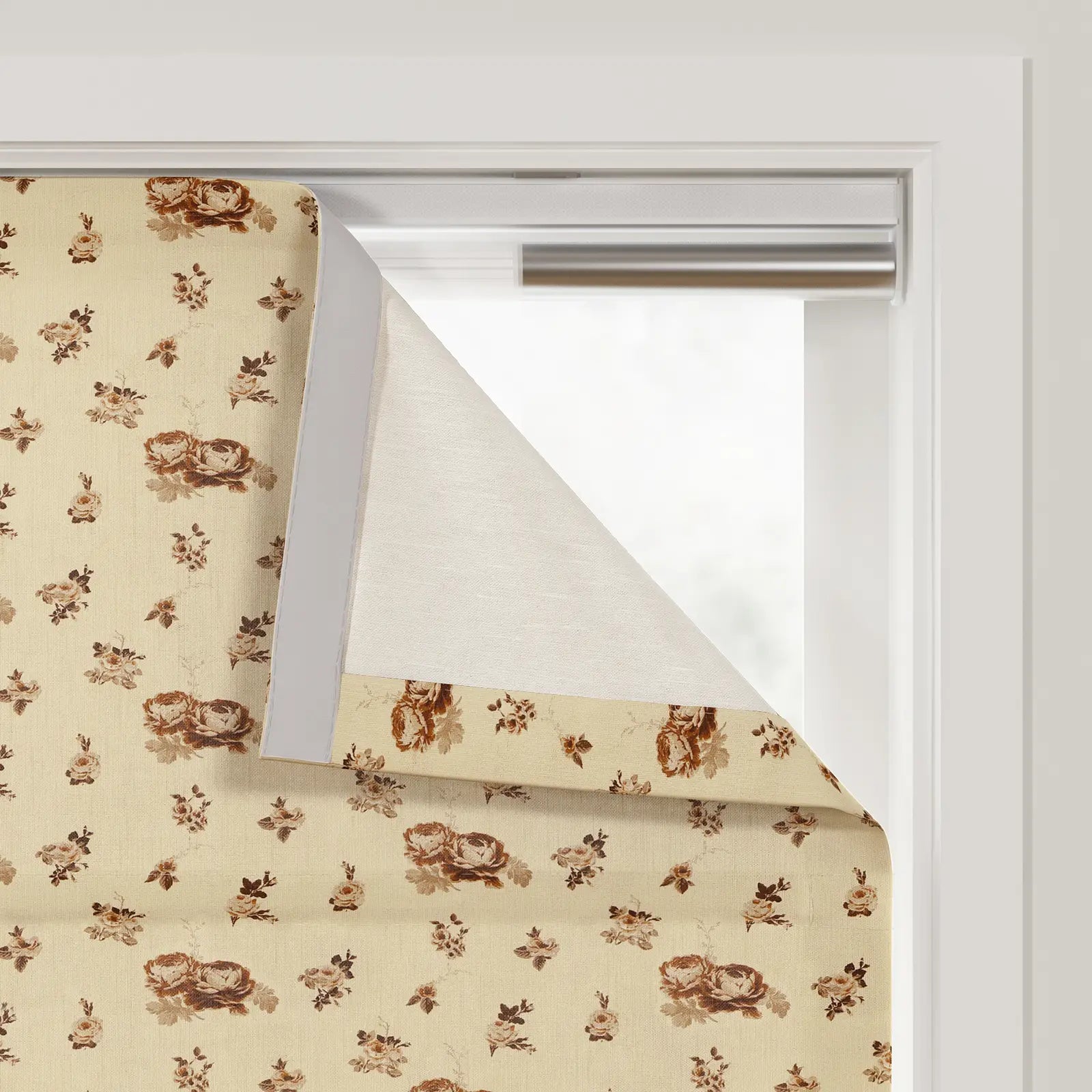 MS. MAVERICK MUSE x TWOPAGES Printed Linen Cotton Roman Blind Cordless