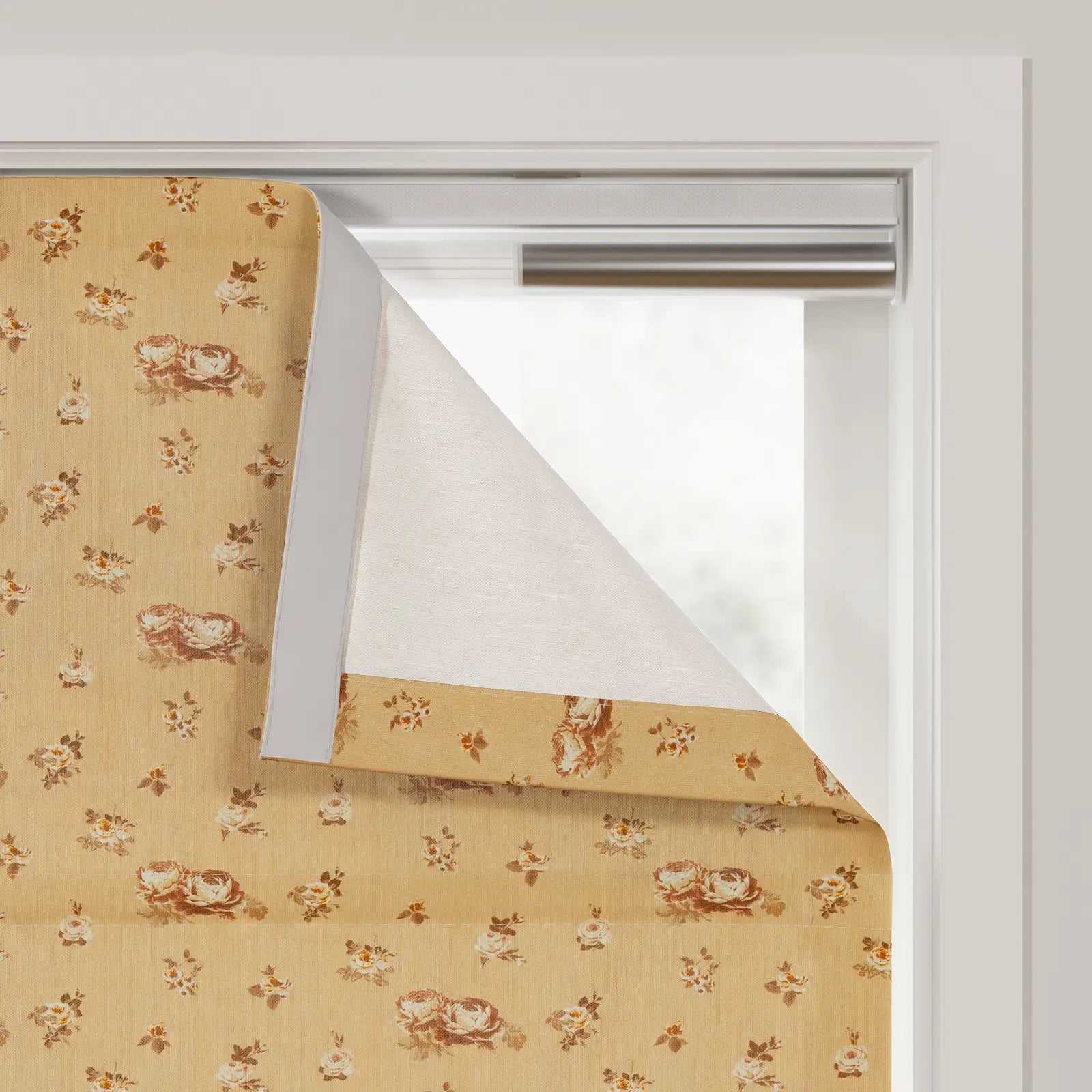 MS. MAVERICK MUSE x TWOPAGES Printed Linen Cotton Roman Blind Cordless
