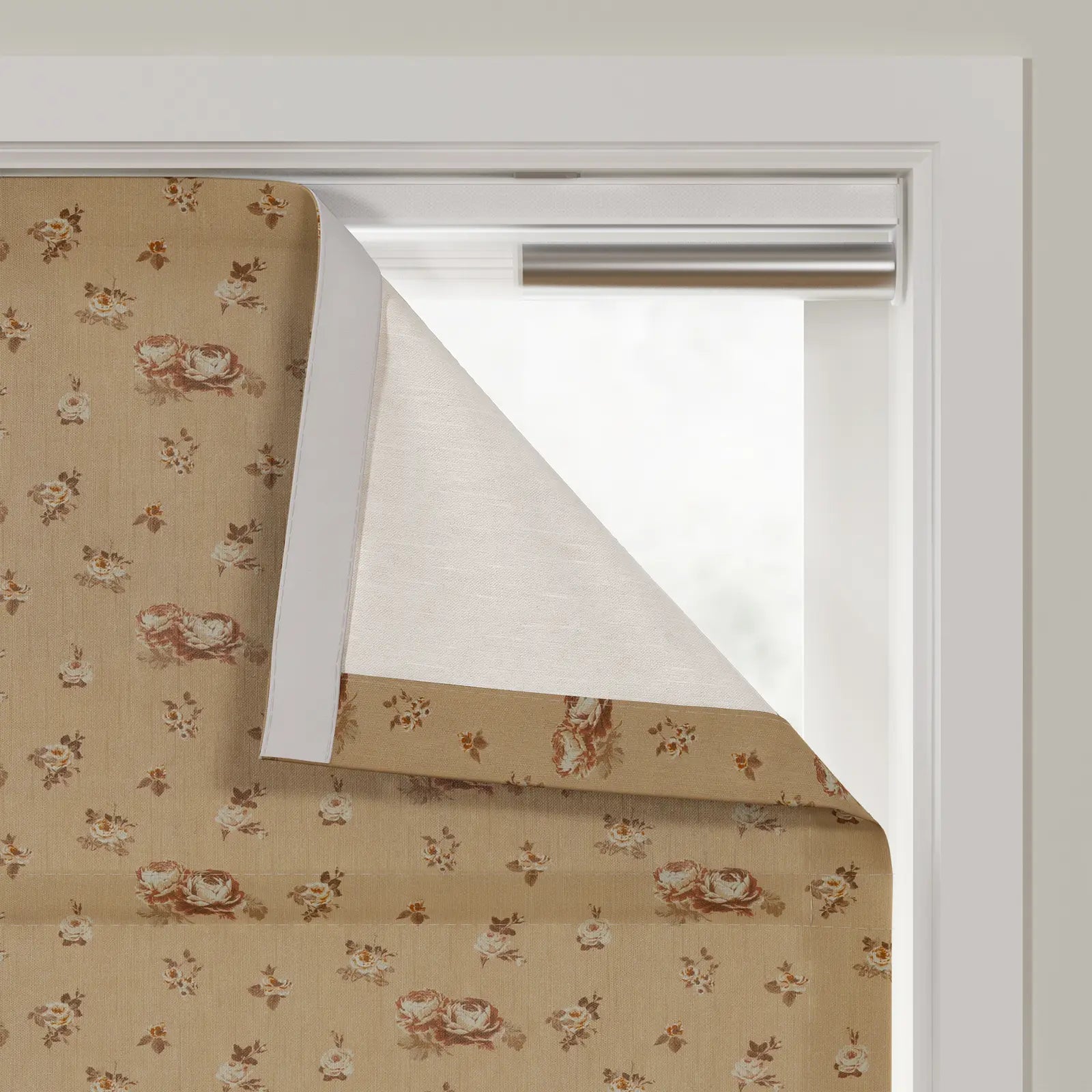 MS. MAVERICK MUSE x TWOPAGES Printed Linen Cotton Roman Blind Cordless