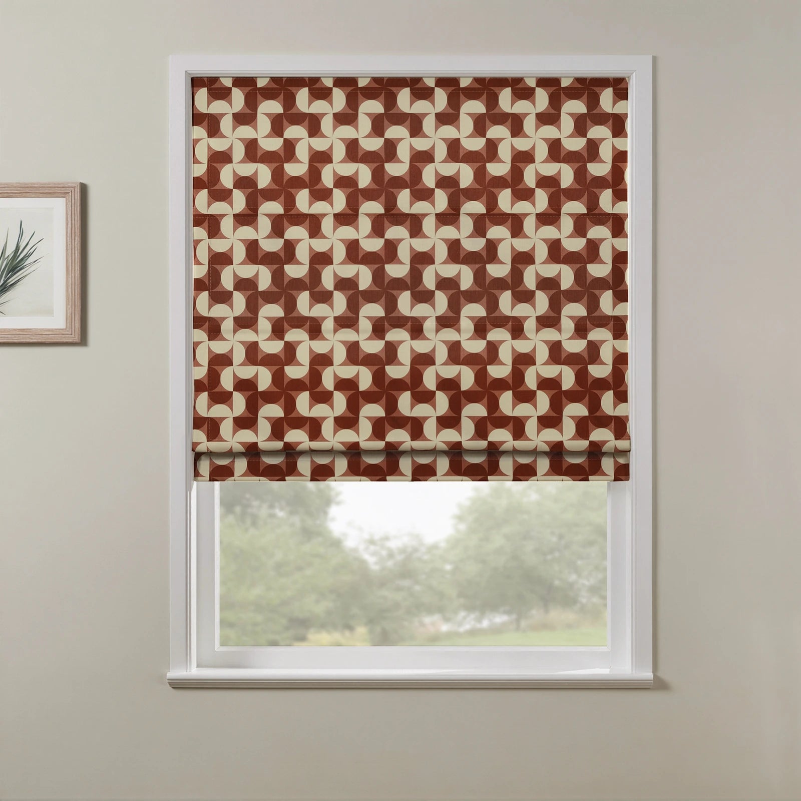 MS. MAVERICK MUSE x TWOPAGES Printed Linen Cotton Roman Blind Cordless