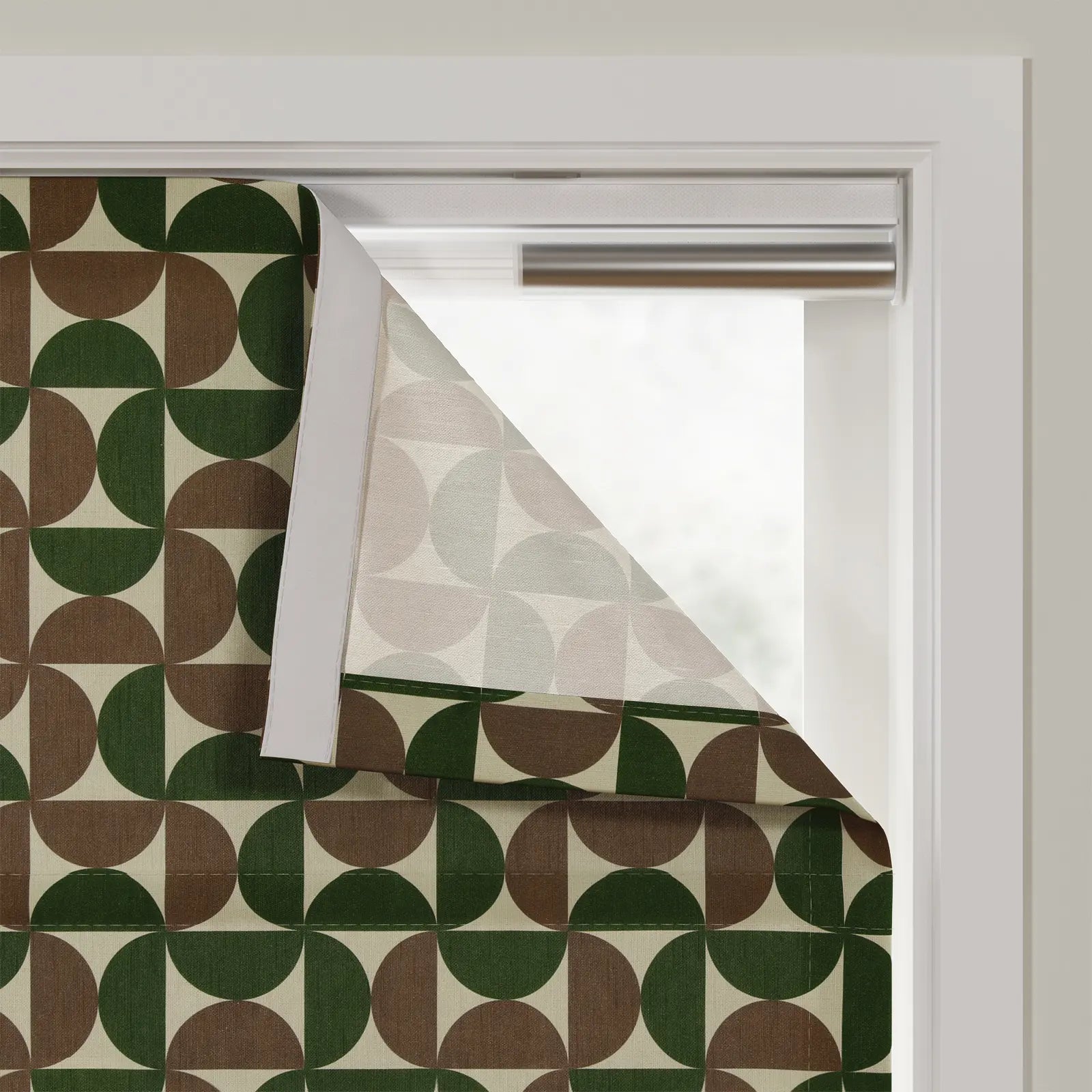 MS. MAVERICK MUSE x TWOPAGES Printed Linen Cotton Roman Blind Cordless
