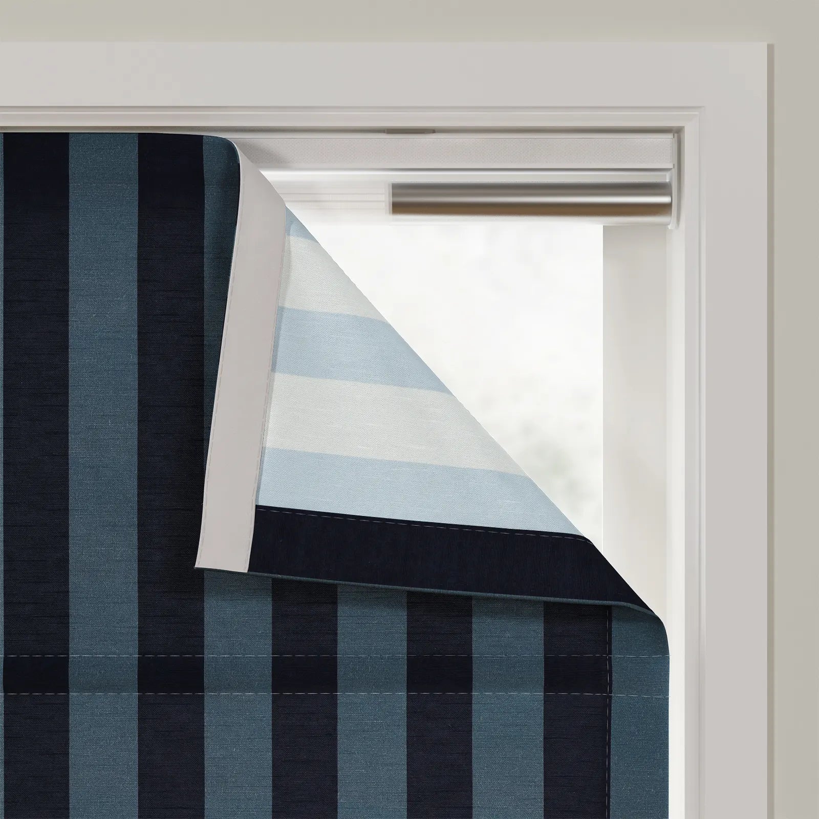 MS. MAVERICK MUSE x TWOPAGES Printed Linen Cotton Roman Blind Cordless