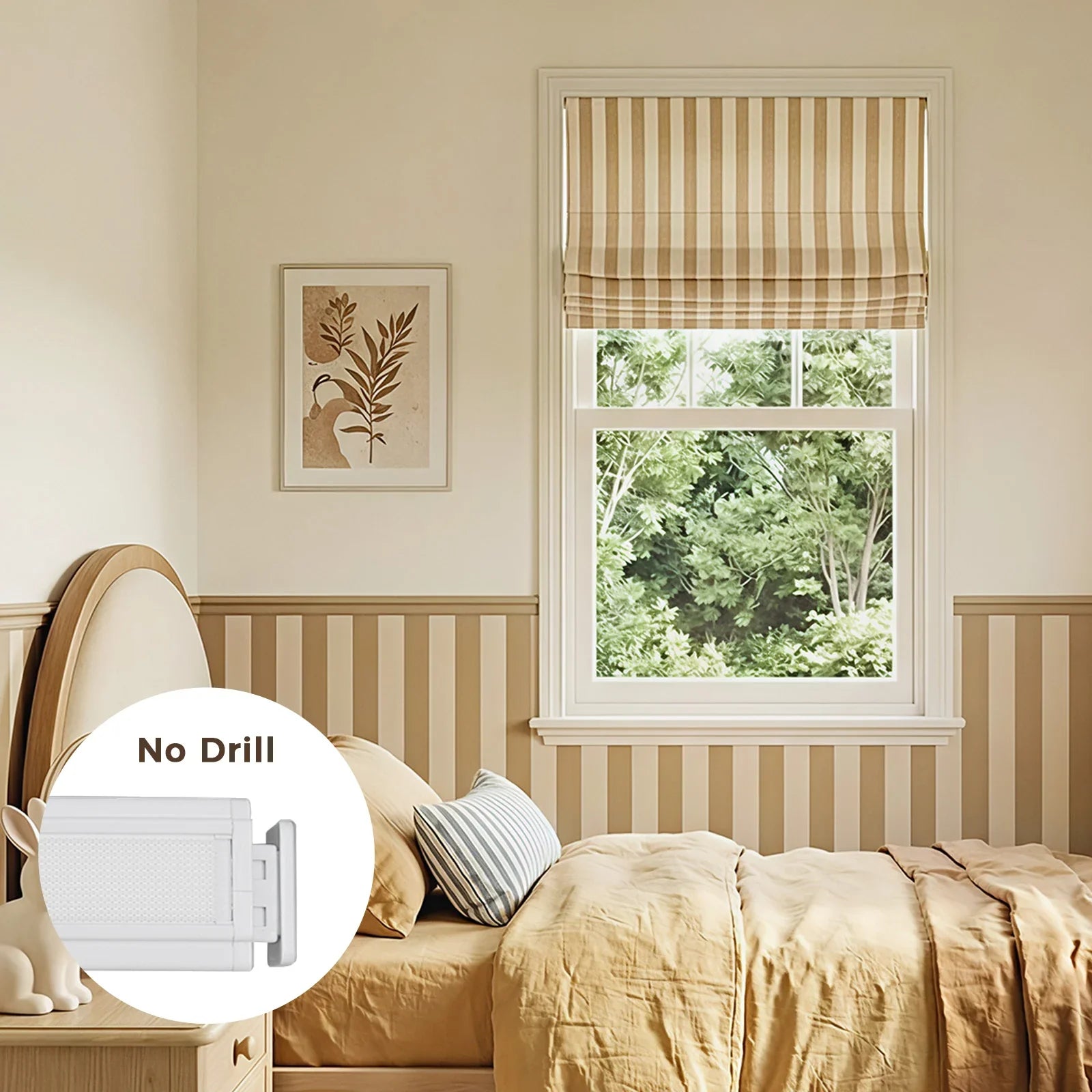 MS. MAVERICK MUSE x TWOPAGES No-Drill Flat Fold Roman Blind Cordless