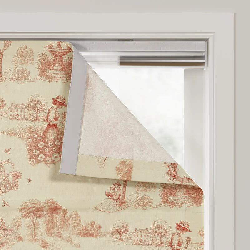 MS. MAVERICK MUSE x TWOPAGES Printed Linen Cotton Roman Blind Cordless
