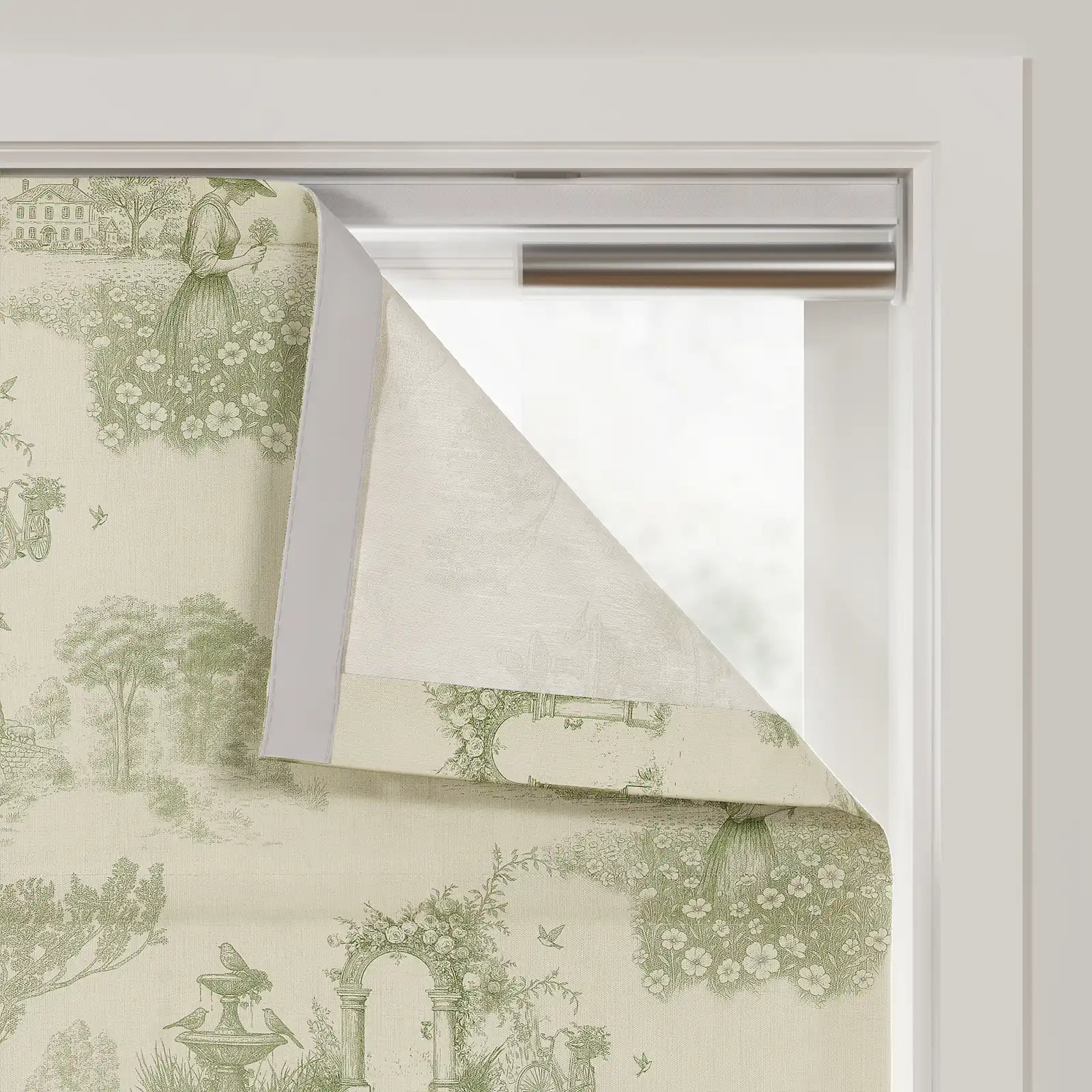 MS. MAVERICK MUSE x TWOPAGES Printed Linen Cotton Roman Blind Cordless