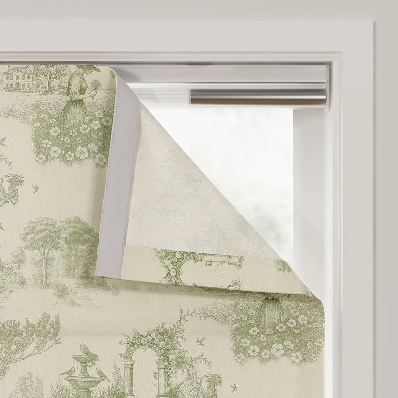 MS. MAVERICK MUSE x TWOPAGES Printed Linen Cotton Roman Blind Cordless