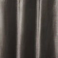 Close-up photograph of a shimmering dark taupe fabric with a subtle horizontal woven texture and soft vertical drapes creating luminous highlights and deep shadows