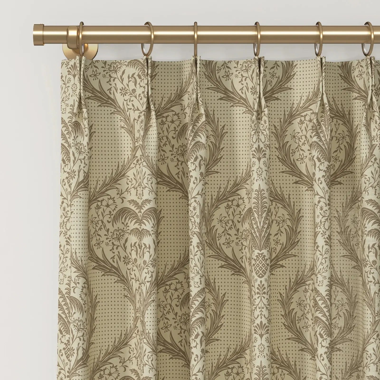Sabrina Ramkhelawan Canyon Grove Cotton Print Drapery Pleated-?-TWOPAGES CURTAINS