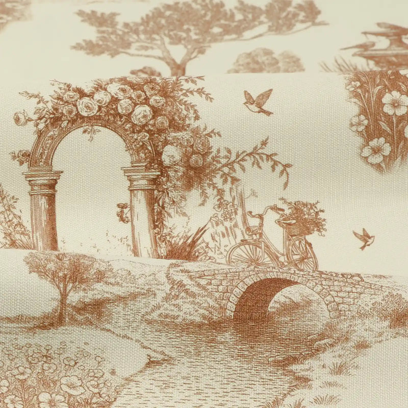 MS. MAVERICK MUSE x TWOPAGES Pastoral Printed Linen Cotton Pleated Curtains