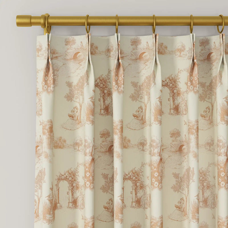MS. MAVERICK MUSE x TWOPAGES Pastoral Printed Linen Cotton Pleated Curtains