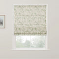 Holly Botanical Boho No-Drill Flat Fold Roman Blind Cordless