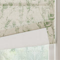 Holly Botanical Boho No-Drill Flat Fold Roman Blind Cordless
