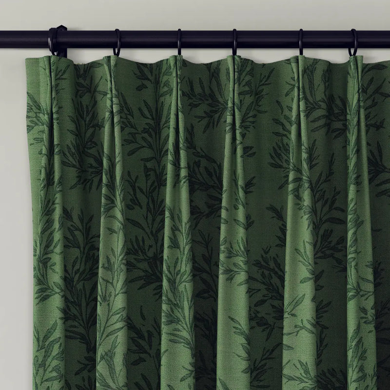 Sara Le Print Linen Cafe Curtains Pleated?-TWOPAGES