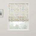 Holly Botanical Boho No-Drill Flat Fold Roman Blind Cordless