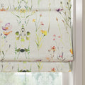 Holly Botanical Boho No-Drill Flat Fold Roman Blind Cordless
