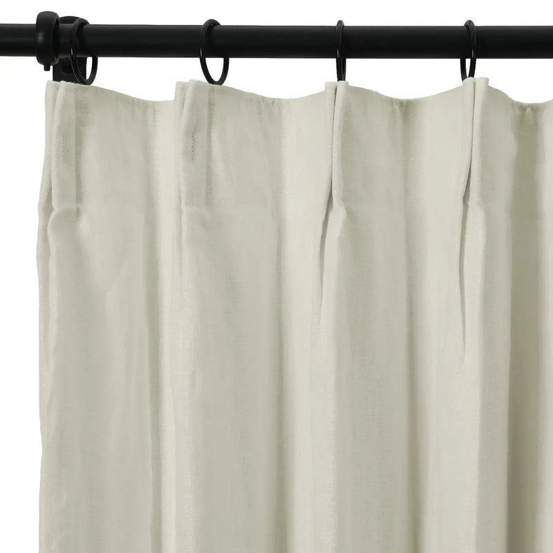 Patti Premium 100% Belgian Flax Linen Curtain Pleated- -TWOPAGES