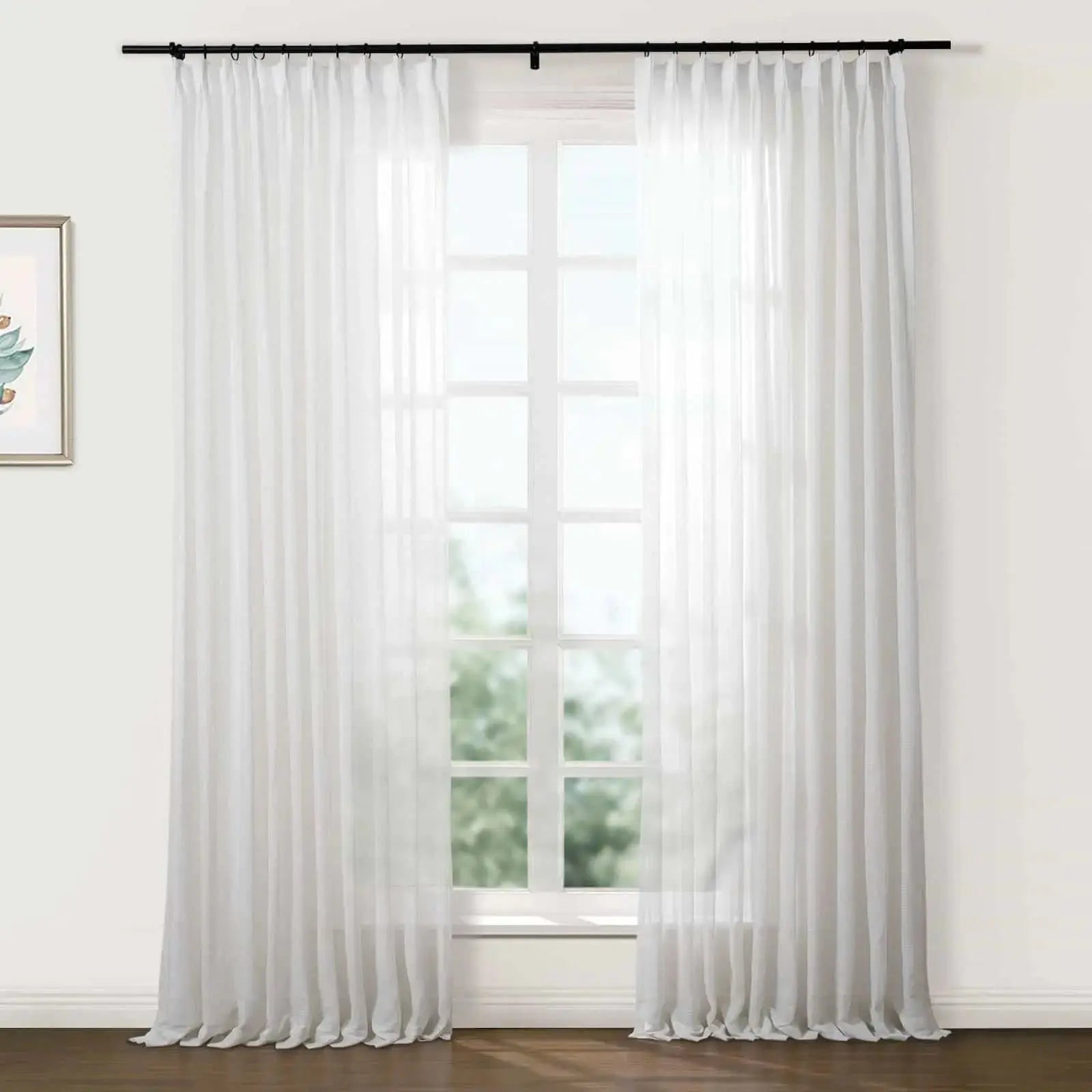 Flynn Airy Lightweight Sheer Curtain Pleated?-TWOPAGES