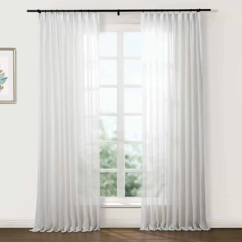 Flynn Airy Lightweight Sheer Curtain Pleated?-TWOPAGES