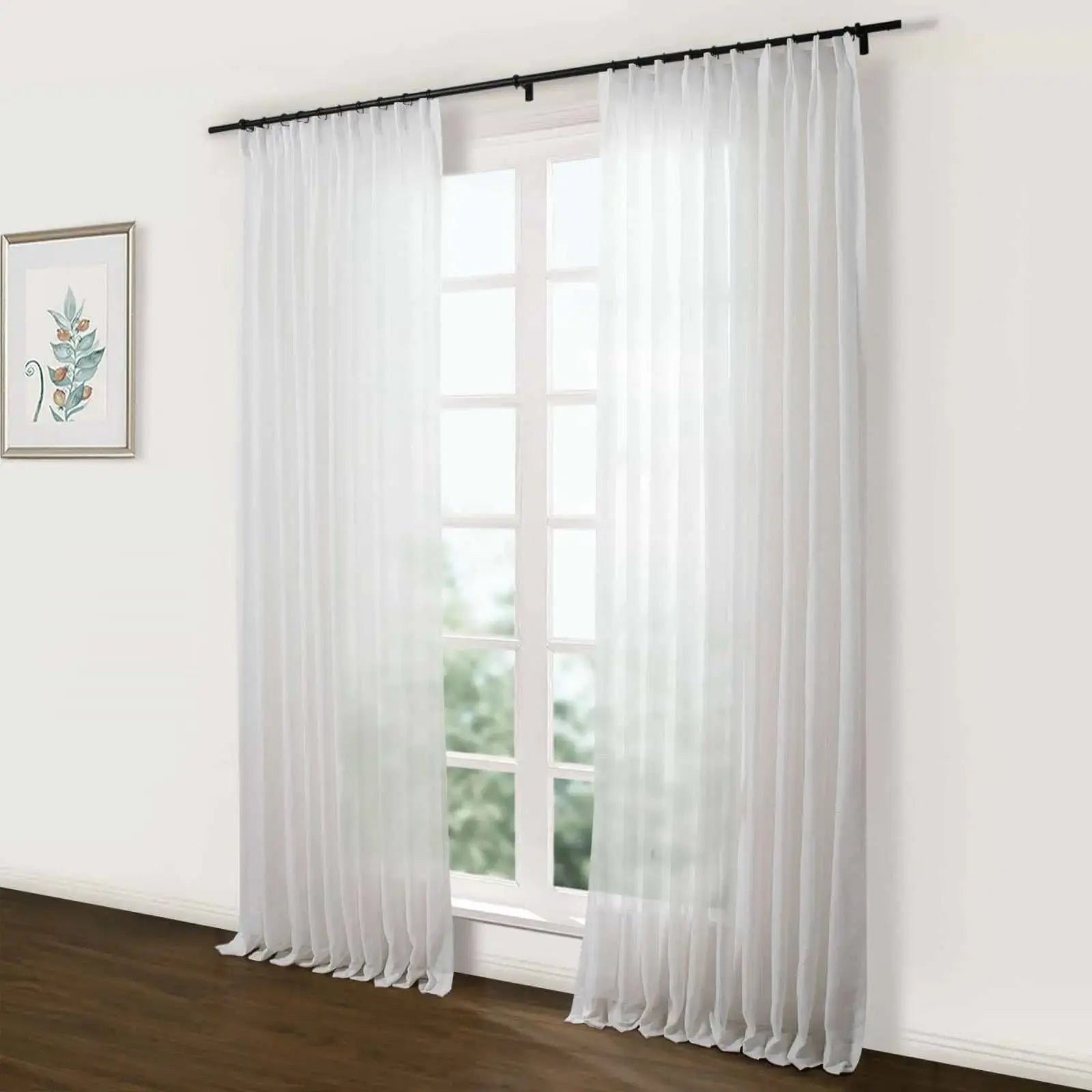 Flynn Airy Lightweight Sheer Curtain Pleated?-TWOPAGES