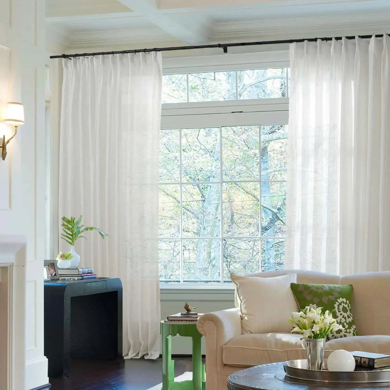 Flynn Airy Lightweight Sheer Curtain Pleated?-TWOPAGES