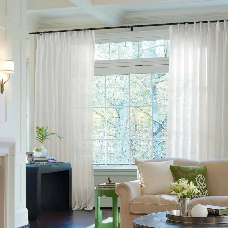 Flynn Airy Lightweight Sheer Curtain Pleated?-TWOPAGES