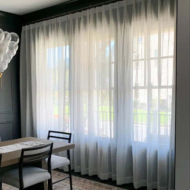Flynn Airy Lightweight Sheer Curtain Pleated?-TWOPAGES