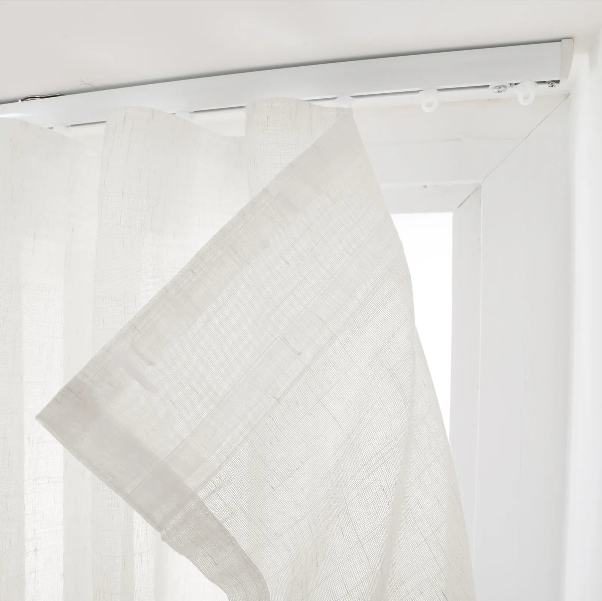 Flynn Voile Wave Curtains with Belt Hook - Leo Track