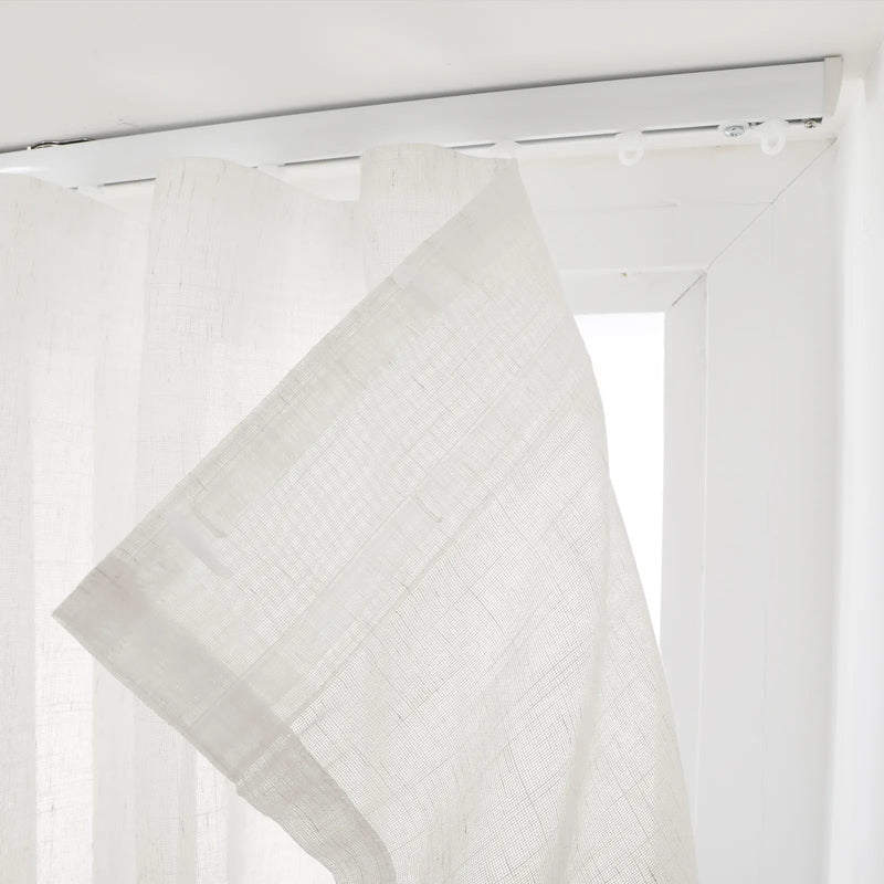 Flynn Voile Wave Curtains with Belt Hook - Leo Track