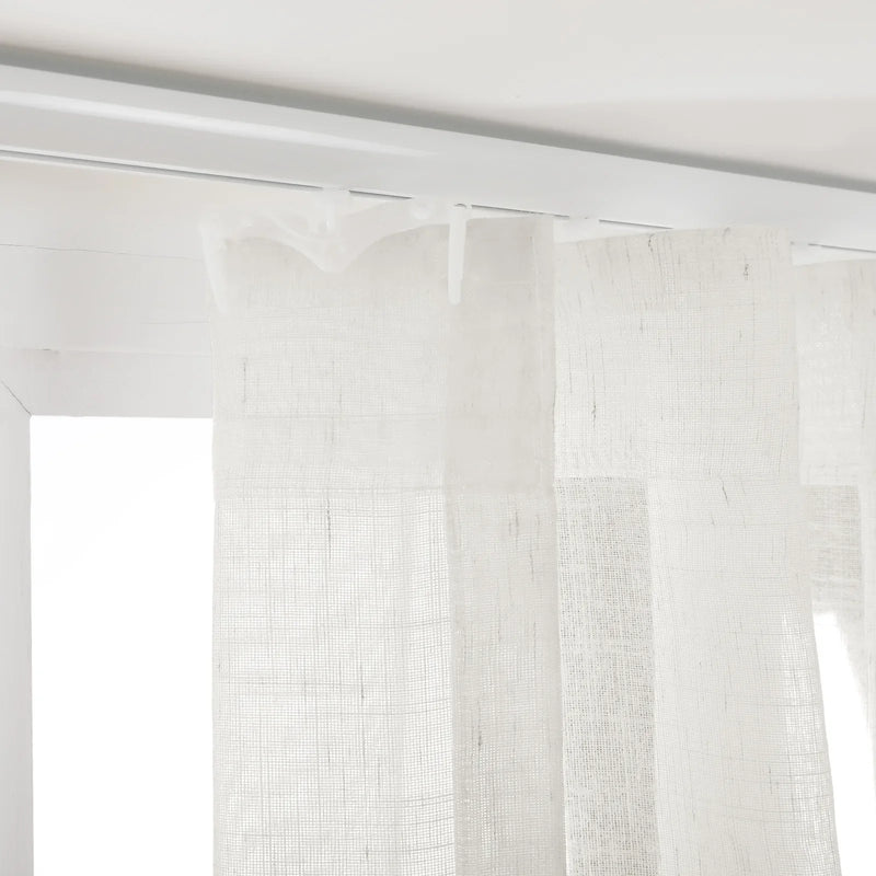 Flynn Voile Wave Curtains with Belt Hook - Leo Track