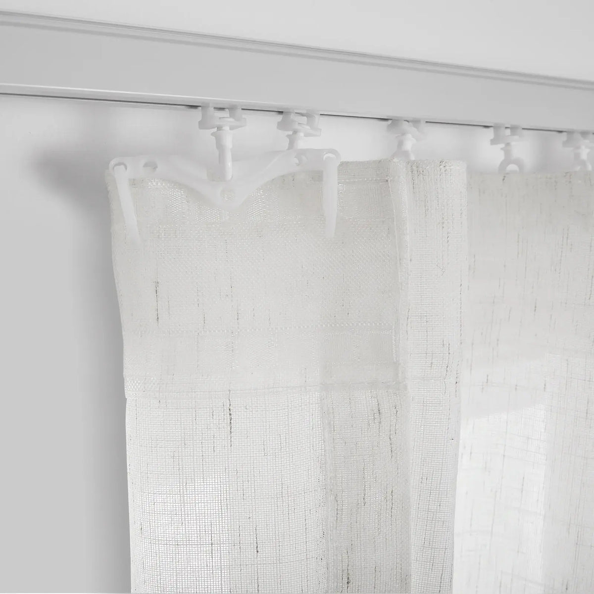 Flynn Sheer Ripple Fold Drapery with Belt Hook - Lora Track-?-TWOPAGES