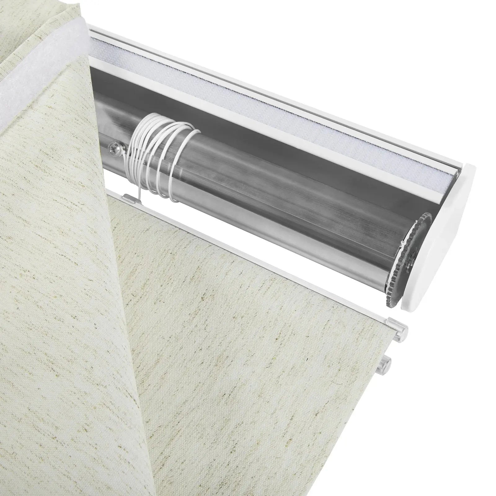 Alvin Motorized Linen Room Darkening Roman Blind?-TWOPAGES