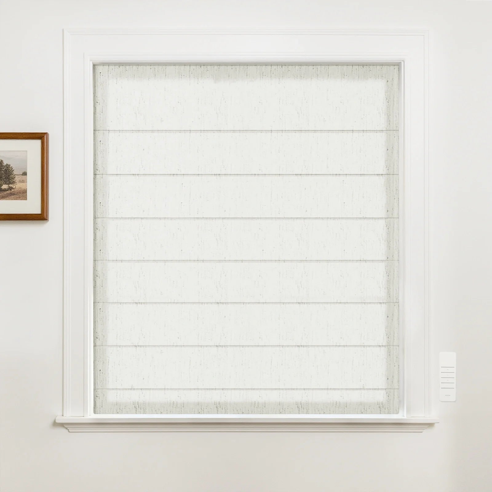 Alvin Motorized Linen Room Darkening Roman Blind?-TWOPAGES