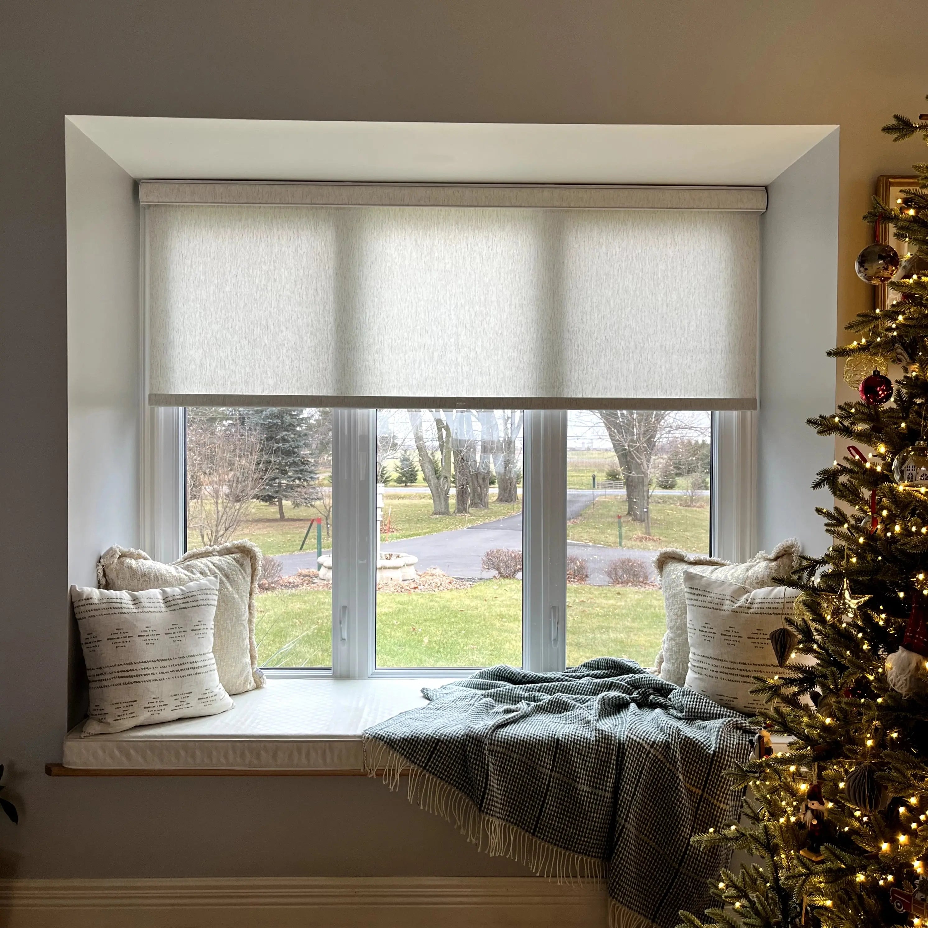 Alvin Linen Blend Cordless Roller Blinds-?-TWOPAGES