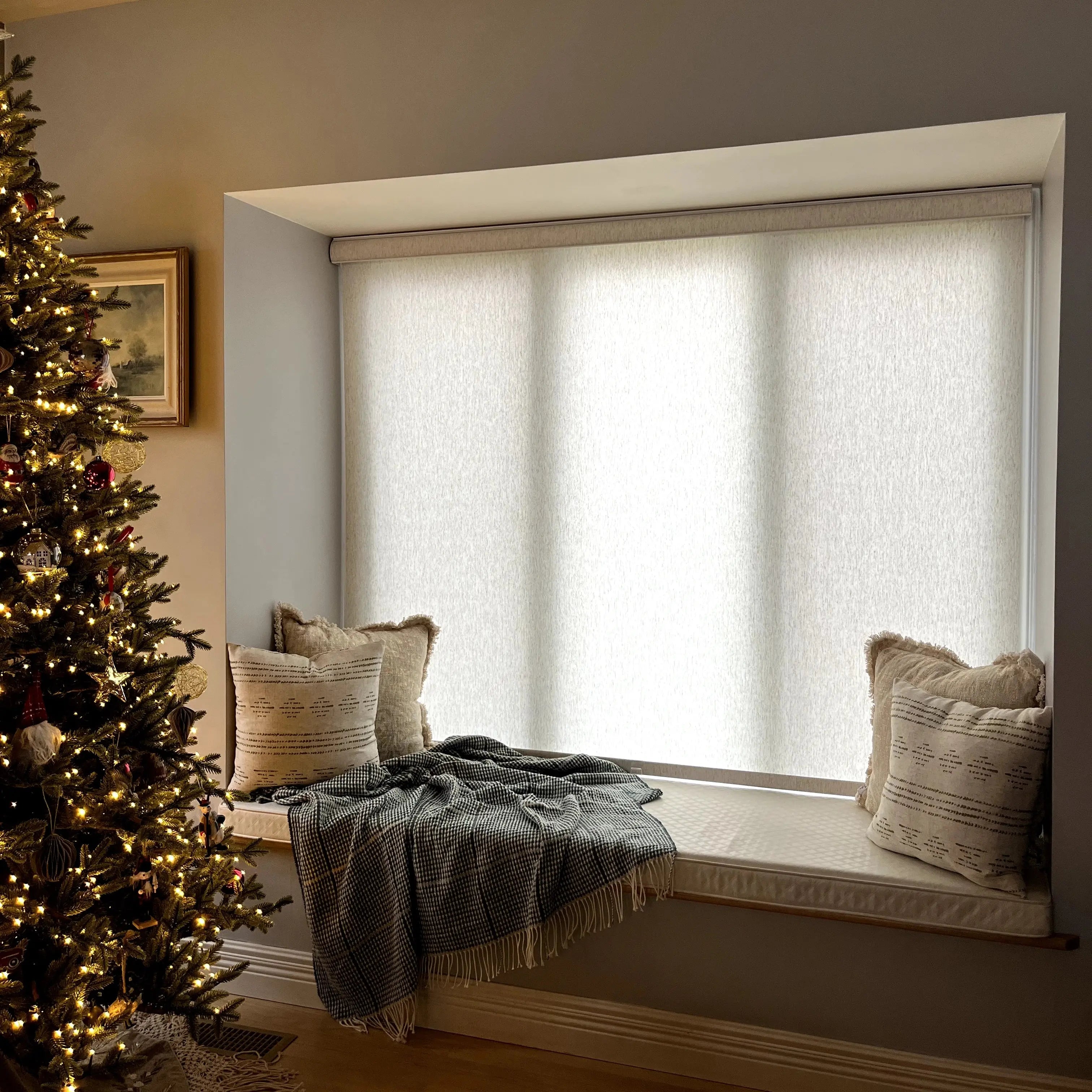 Alvin Linen Blend Cordless Roller Blinds-?-TWOPAGES