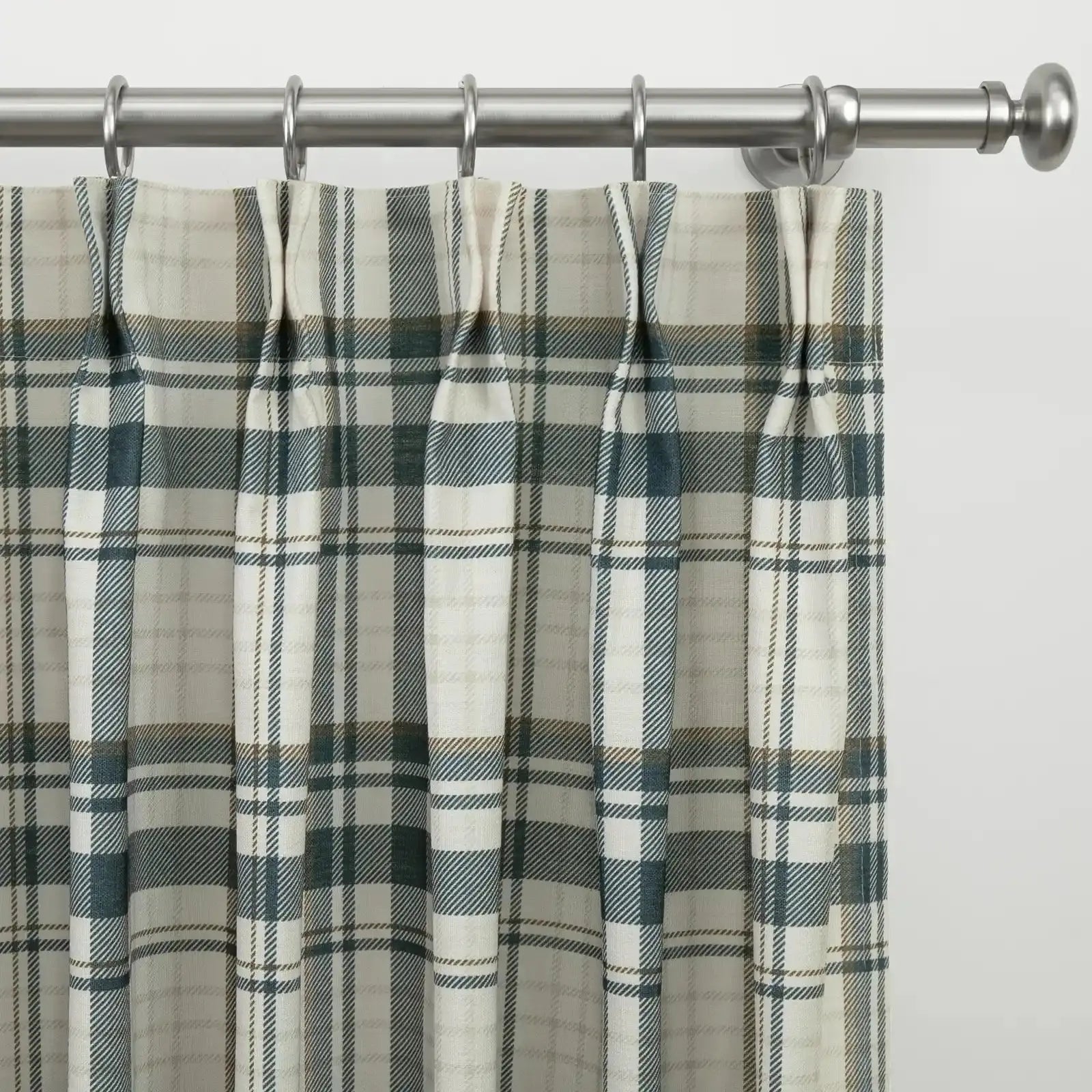 Kim Morrow Print Cotton Curtain Pleated- -TWOPAGES