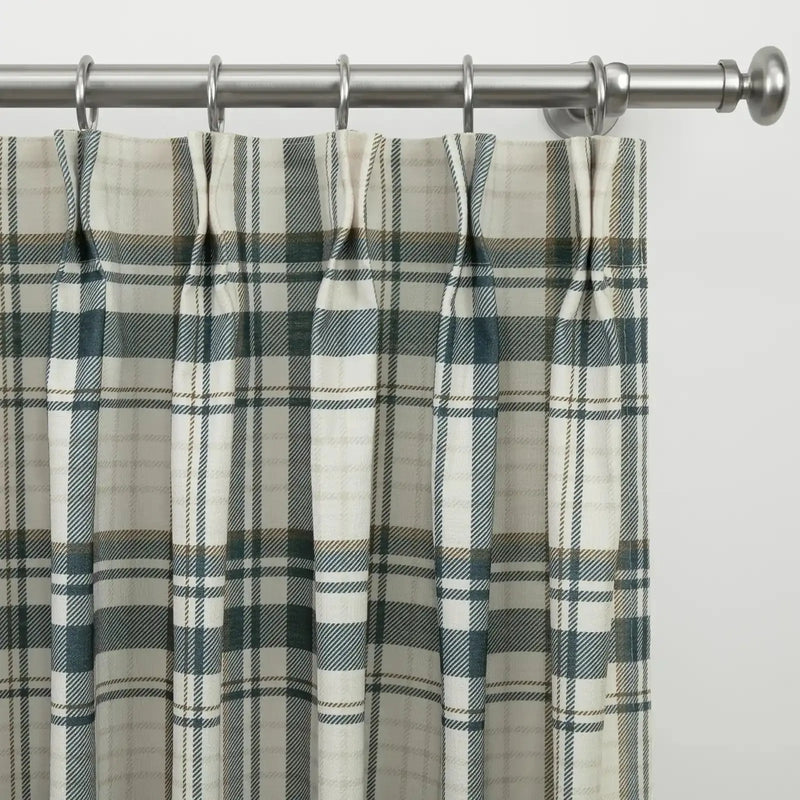 Kim Morrow Print Cotton Curtain Pleated- -TWOPAGES