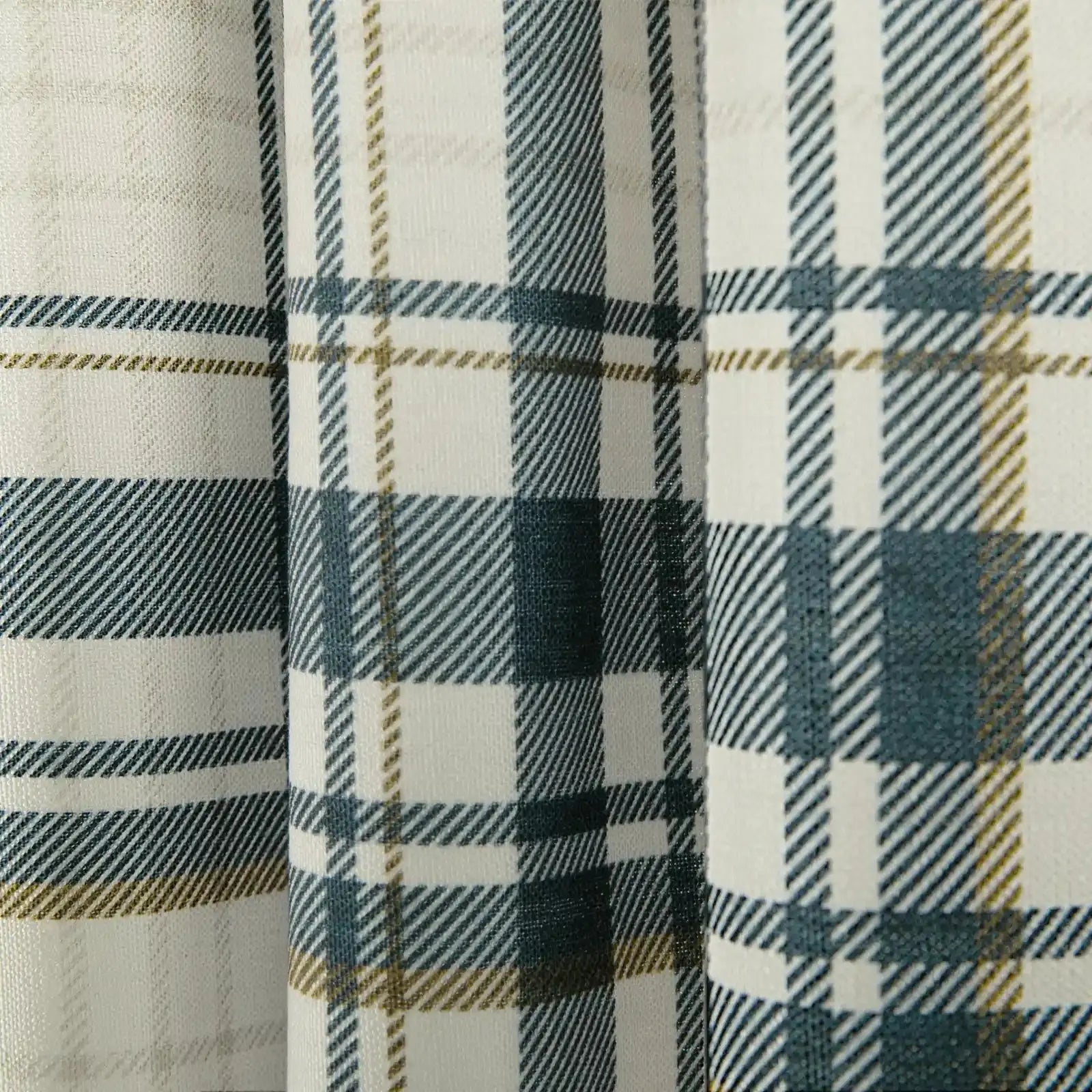 Kim Morrow Print Cotton Curtain Pleated- -TWOPAGES