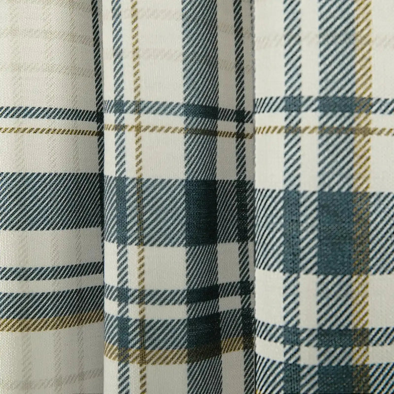 Kim Morrow Print Cotton Curtain Pleated- -TWOPAGES