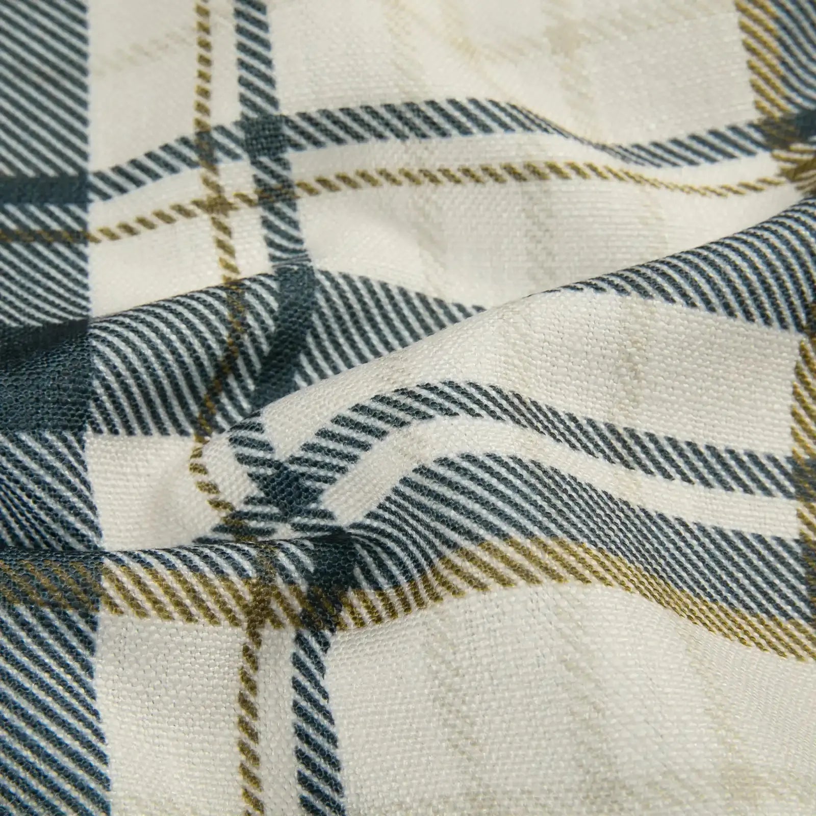 Kim Morrow Print Cotton Curtain Pleated- -TWOPAGES