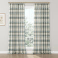 Kim Morrow Western Plaid Cotton Curtain Pleated- -TWOPAGES