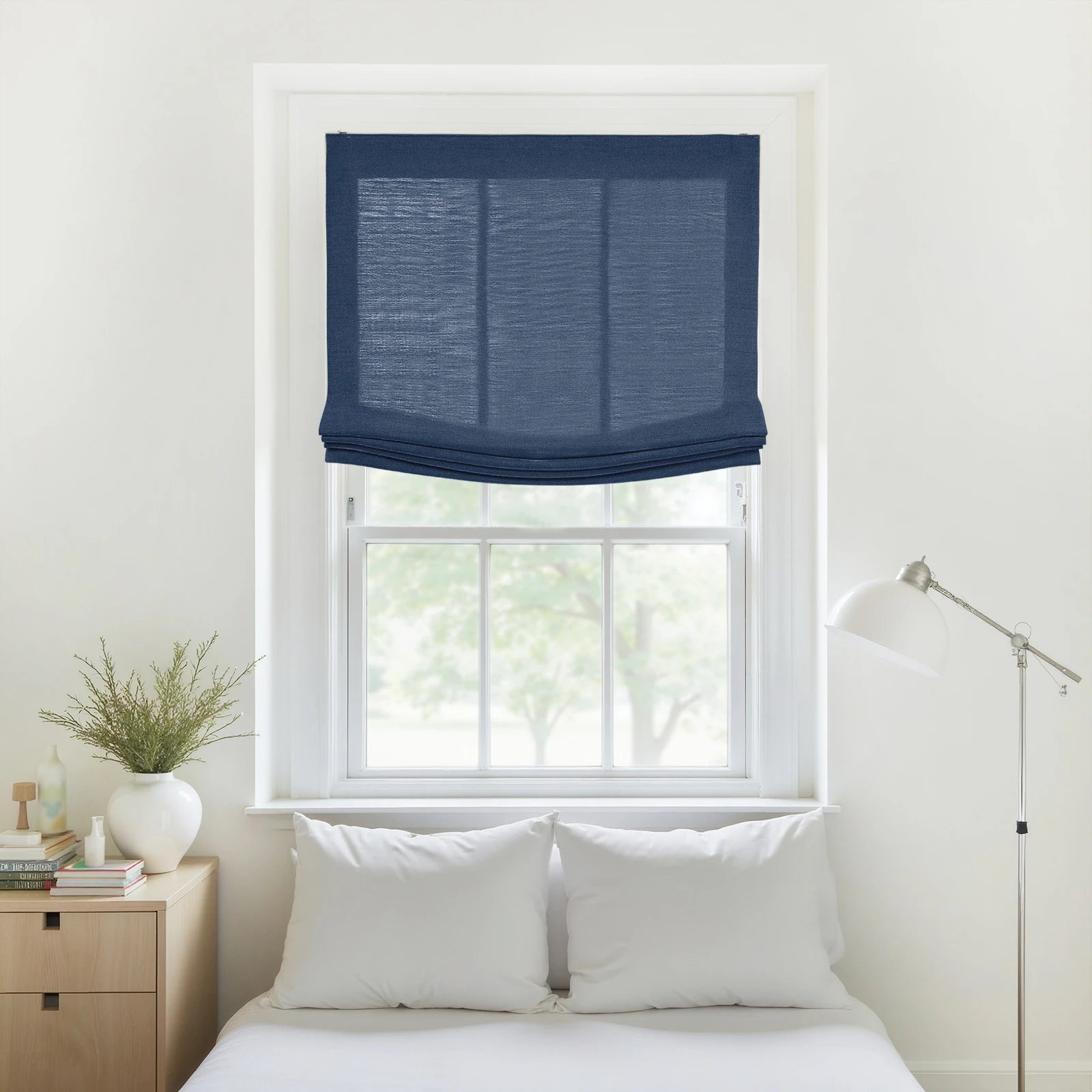 Liz Linen Relaxed Roman Blind Cord Lift